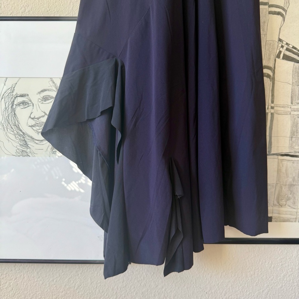 Vintage Marithé François Girbaud Sleeveless Asymmetrical Navy Black Dress - Picture 4 of 10